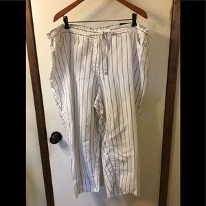 Lane Bryant Striped Crop Pant NWT Sz 22 #100